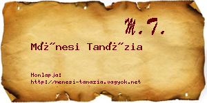 Ménesi Tanázia névjegykártya